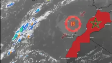 صورة نشرة إنذارية : المغرب على موعد مع أمطار قوية ابتداءً من بعد غد الاثنين