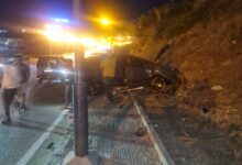 صورة بطنجة حادثة سير من العيار الثقيل على  مستوى طريق منار بارك