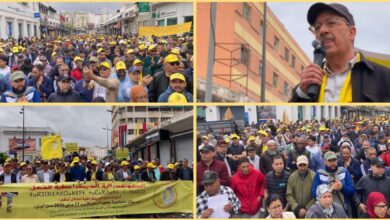 صورة نجاح المسيرات الجهوية الاحتجاجية للكونفدرالية وهوير العلمي يتوعد الحكومة بصيف اجتماعي ساخ