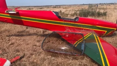 صورة سقوط طائرة عسكرية مغربية وإصابة قائدها