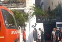 صورة طنجة // مطعم – حان EL PESCADOR يحترق تحت ألسنة النيران  انطلاقا من المطبخ