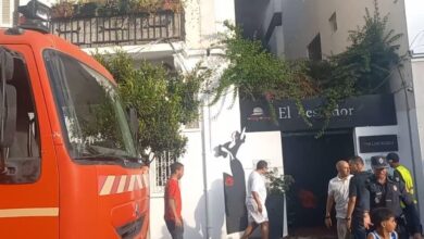 صورة طنجة // مطعم – حان EL PESCADOR يحترق تحت ألسنة النيران  انطلاقا من المطبخ