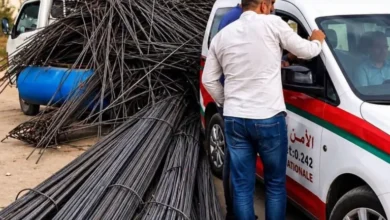 صورة حجز عشرات الأطنان من الحديد سرق من ملعب الحسن الثاني ببنسليمان الذي سيحتضن نهائي كأس العالم 2030